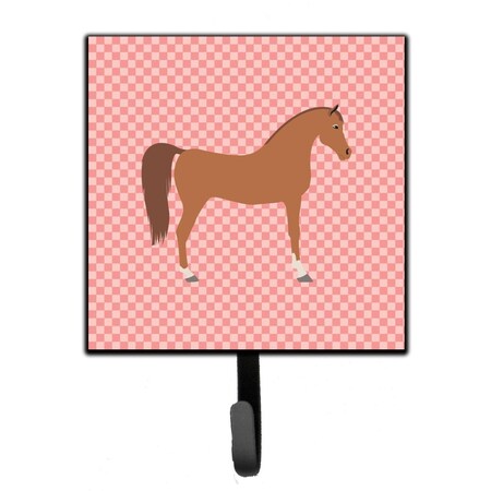 Carolines Treasures Arabian Horse Pink Check Leash or Key Holder BB7911SH4